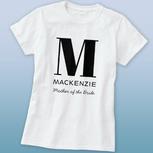 Mutter des Monogrammnamen der Braut T-Shirt