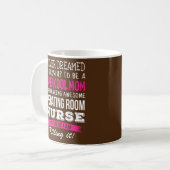 Mutter des Operationssaal-Krankenschwester-Funnie  Kaffeetasse (Vorderseite Links)