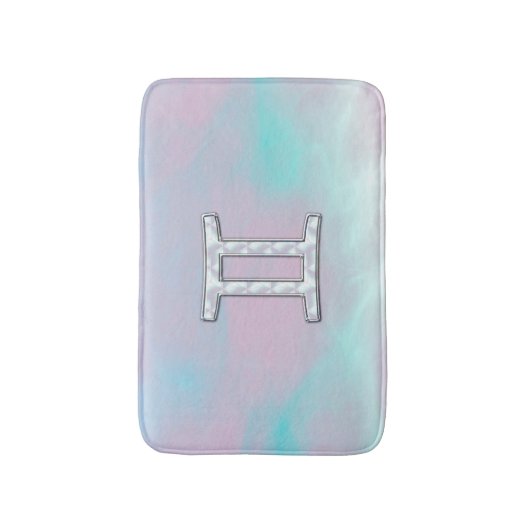 Mutter des Perldekorators Gemini Zodiac Symbol Badematte (Vorderseite Vertikal)