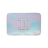 Mutter des Perldekorators Gemini Zodiac Symbol Badematte (Vorderseite)