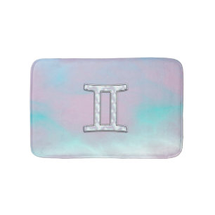 Mutter des Perldekorators Gemini Zodiac Symbol Badematte