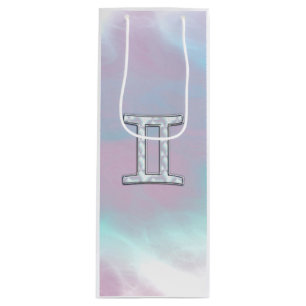 Mutter des Perldekorators Gemini Zodiac Symbol Geschenktüte Für Weinflaschen
