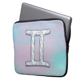 Mutter des Perldekorators Gemini Zodiac Symbol Laptopschutzhülle (Vorderseite Links)