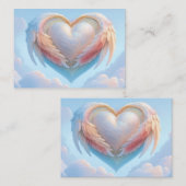 Mutter des Perlenherzens in Flügeln, Heilungskarte Visitenkarte (Vorne/Hinten)