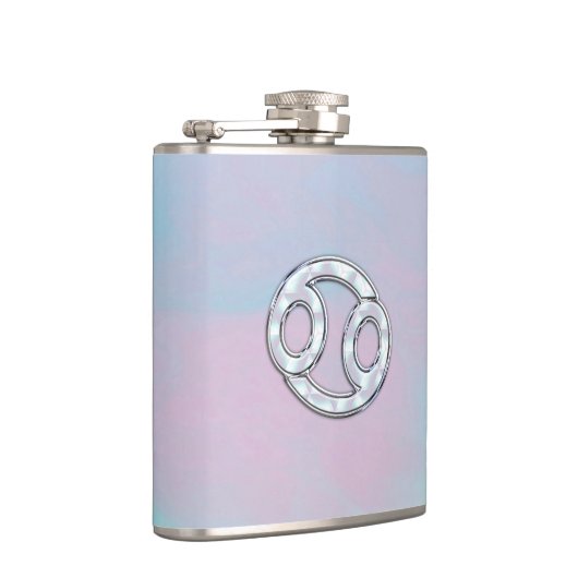 Mutter des Perlkrebses Zodiac Symbol Decor Flachmann (Rechts)