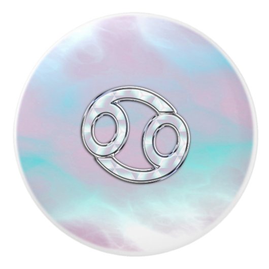 Mutter des Perlkrebses Zodiac-Symbol Keramikknauf (Vorderseite)