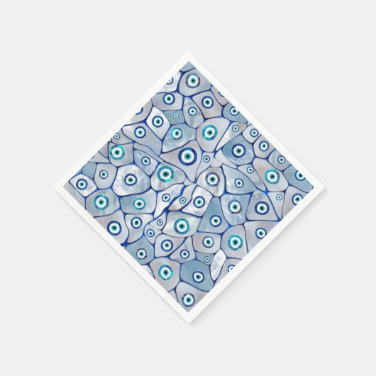 Mutter des Perlmuttmusters des bösen Auges Serviette (Ecke)