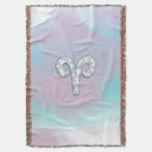 Mutter des Perlstils Aries Zodiac Symbol Decke (Vorderseite Vertikal)