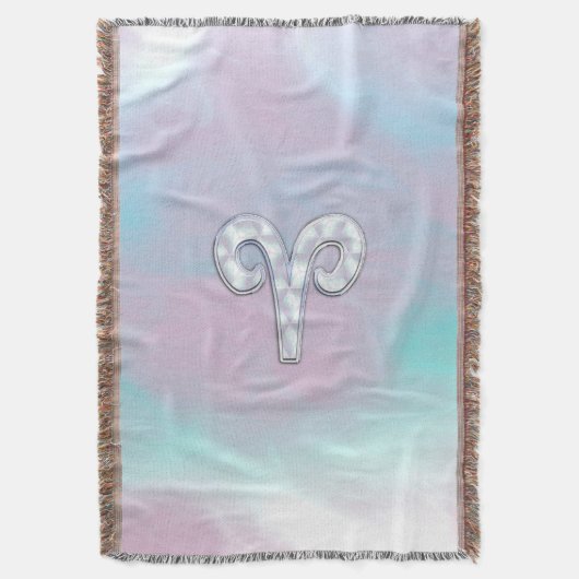 Mutter des Perlstils Aries Zodiac Symbol Decke (Vorderseite Vertikal)