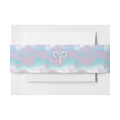 Mutter des Perlstils Aries Zodiac Symbol Einladungsbanderole (Vorderseite Beispiel)