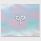 Mutter des Perlstils Aries Zodiac Symbol Geschenkpapier (Flach)