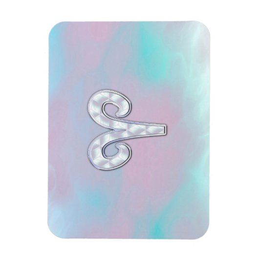 Mutter des Perlstils Aries Zodiac Symbol Magnet (Vertikal)