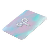 Mutter des Perlstils Aries Zodiac Symbol Magnet (Linke Seite)