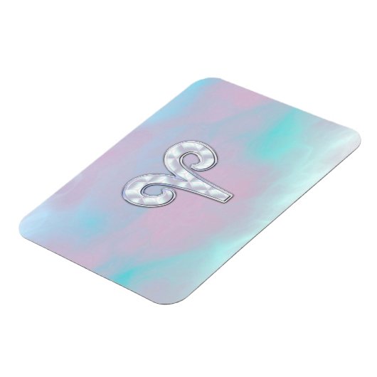 Mutter des Perlstils Aries Zodiac Symbol Magnet (Linke Seite)