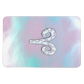 Mutter des Perlstils Aries Zodiac Symbol Magnet (Horizontal)