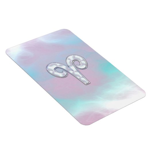Mutter des Perlstils Aries Zodiac Symbol Magnet (Rechte Seite)