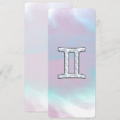 Mutter des Perlstils Gemini Zodiac Zeichen (Vorne/Hinten)