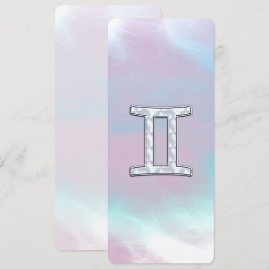 Mutter des Perlstils Gemini Zodiac Zeichen (Vorne/Hinten)