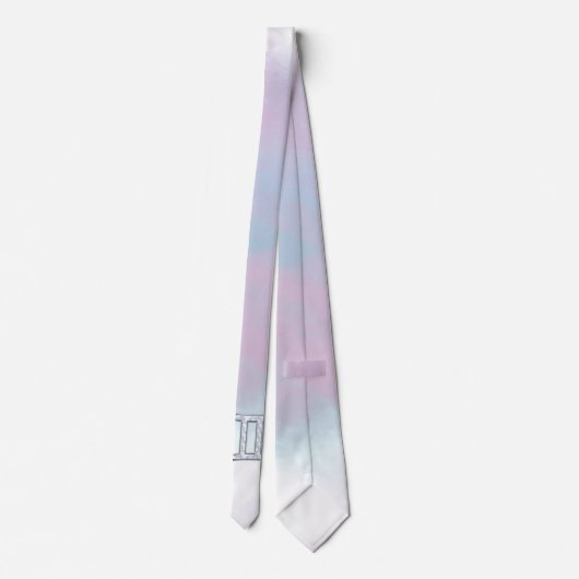 Mutter des Perlstils Gemini Zodiac Zeichen Krawatte (Rückseite)