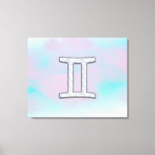 Mutter des Perlstils Gemini Zodiac Zeichen Leinwanddruck (Vorderseite)
