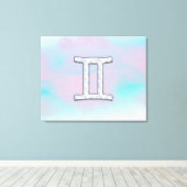 Mutter des Perlstils Gemini Zodiac Zeichen Leinwanddruck (Insitu (Holzboden))