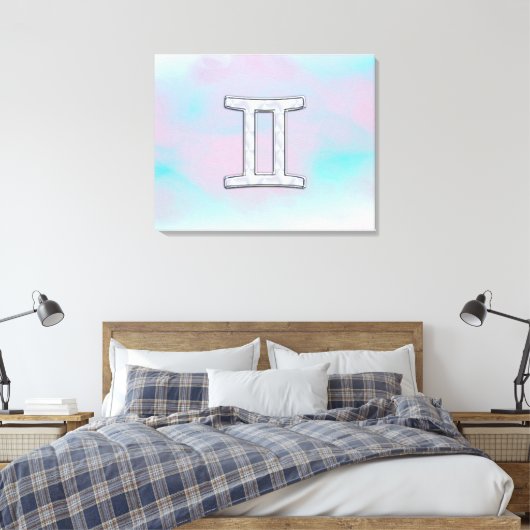Mutter des Perlstils Gemini Zodiac Zeichen Leinwanddruck (Insitu (Schlafzimmer))