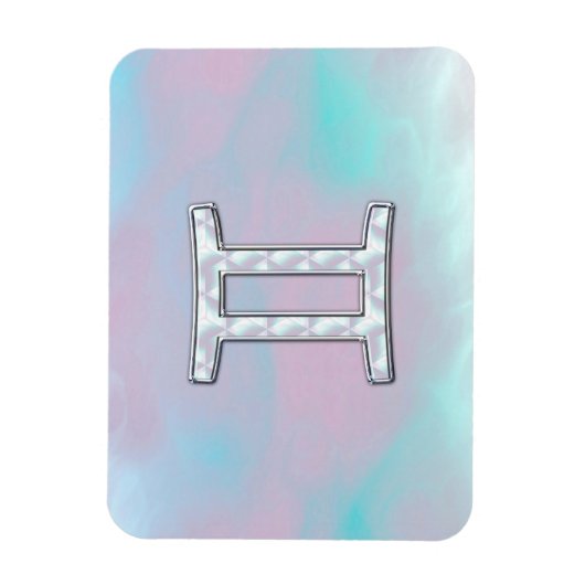 Mutter des Perlstils Gemini Zodiac Zeichen Magnet (Vertikal)