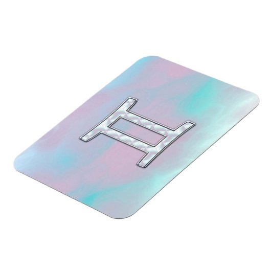 Mutter des Perlstils Gemini Zodiac Zeichen Magnet (Linke Seite)