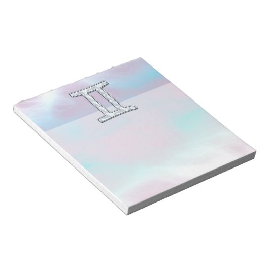 Mutter des Perlstils Gemini Zodiac Zeichen Notizblock (angewinkelt)