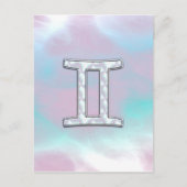 Mutter des Perlstils Gemini Zodiac Zeichen Postkarte (Vorderseite)