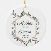 Mutter des Personalisierten Hochzeitstages Keramik Ornament (Hinten)