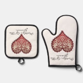 Mutter des Raumes Ofenhandschuh & Topflappen-Set (Vorderseite)