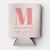 Mutter des rosa Monogrammnamen der Braut Dosenkühler (Vorderseite)