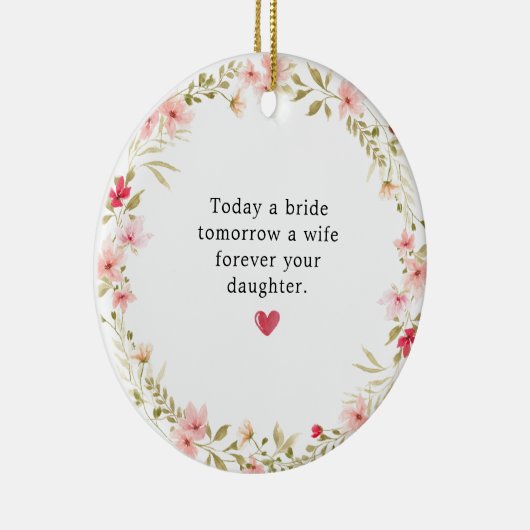 Mutter des rosafarbenen Blumenkranzes Keramik Ornament (Rechts)