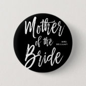 Mutter des Skript-Art-Gewohnheitsschwarzen der Button (Vorderseite)