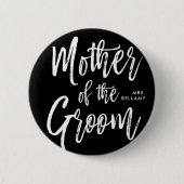 Mutter des Skript-Art-Gewohnheitsschwarzen des Button (Vorderseite)