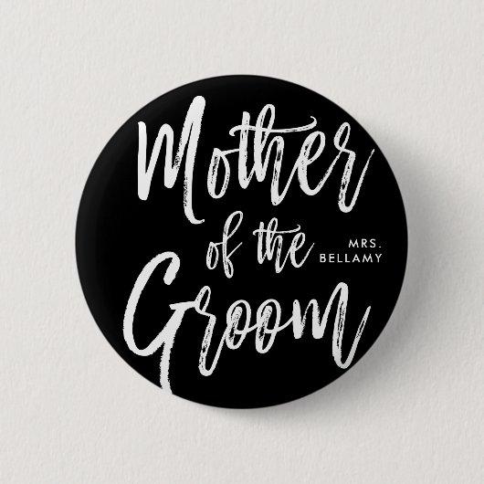 Mutter des Skript-Art-Gewohnheitsschwarzen des Button (Vorderseite)