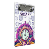 Mutter des UhrenSpiral-Foto-Notebooks Mini Klemmbrett (Schrägansicht)