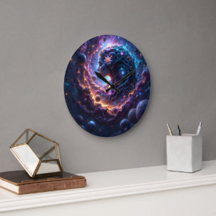 Mutter des Universums – Die die Sterne träumt. Große Wanduhr