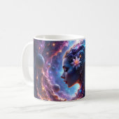Mutter des Universums – Die die Sterne träumt. Kaffeetasse (Vorderseite Links)