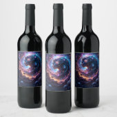 Mutter des Universums – Die die Sterne träumt. Weinetikett (Flaschen)