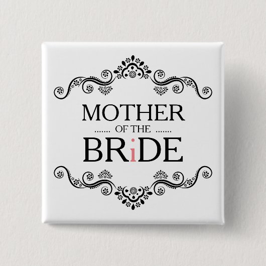 Mutter des Verzierten schwarzen Rahmens Button (Vorderseite)