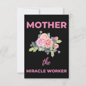 Mutter, die das Wunder mitmacht Dankeskarte (Vorderseite)