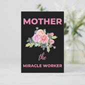 Mutter, die das Wunder mitmacht Dankeskarte (Stehend Vorderseite)