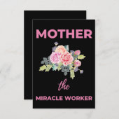 Mutter, die das Wunder mitmacht Dankeskarte (Vorne/Hinten)