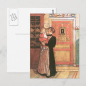 Mutter, die ein Baby in der Küche hält Postkarte (Vorne/Hinten)