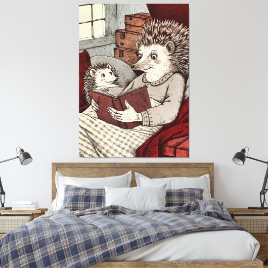 Mutter, die ein Buch liest Leinwanddruck (Insitu (Schlafzimmer))