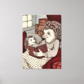 Mutter, die ein Buch liest Leinwanddruck (Vorderseite)