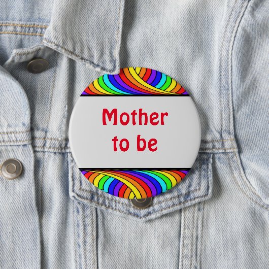 Mutter, die ein mehrfarbiges Blumendesign hat Button (Beispiel)