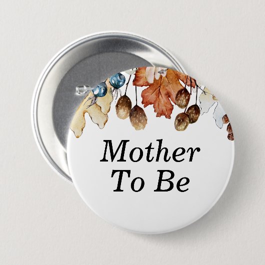 Mutter, die Herbstblätter sein soll, Rückgang in d Button (Vorne & Hinten)